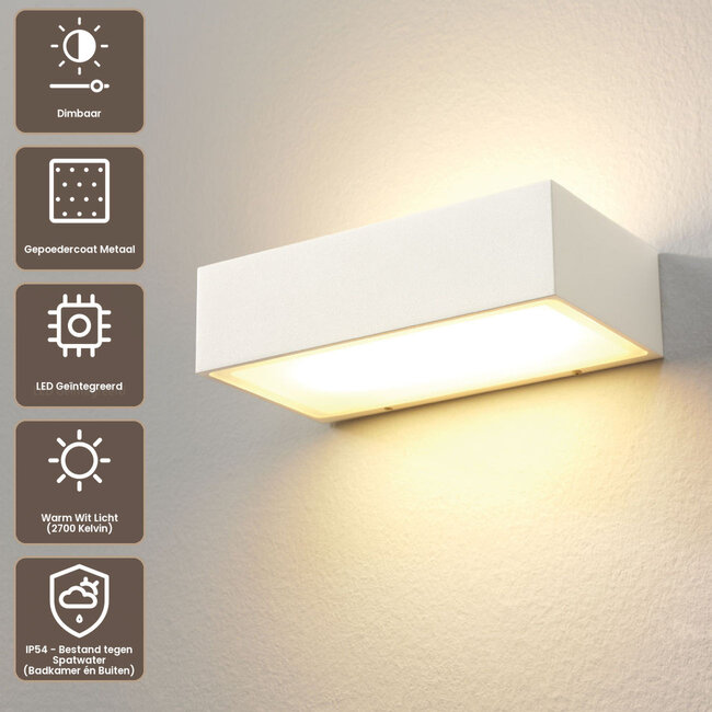 Artdelight Wandlamp Eindhoven 150 - Wit
