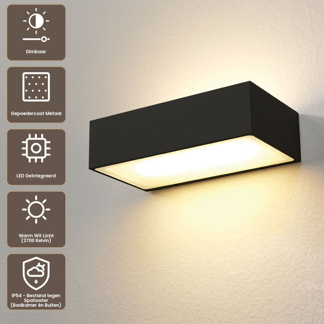 Artdelight Wandlamp Eindhoven 150 - Zwart