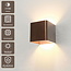 Artdelight Wandlamp Fulda - Donker Brons