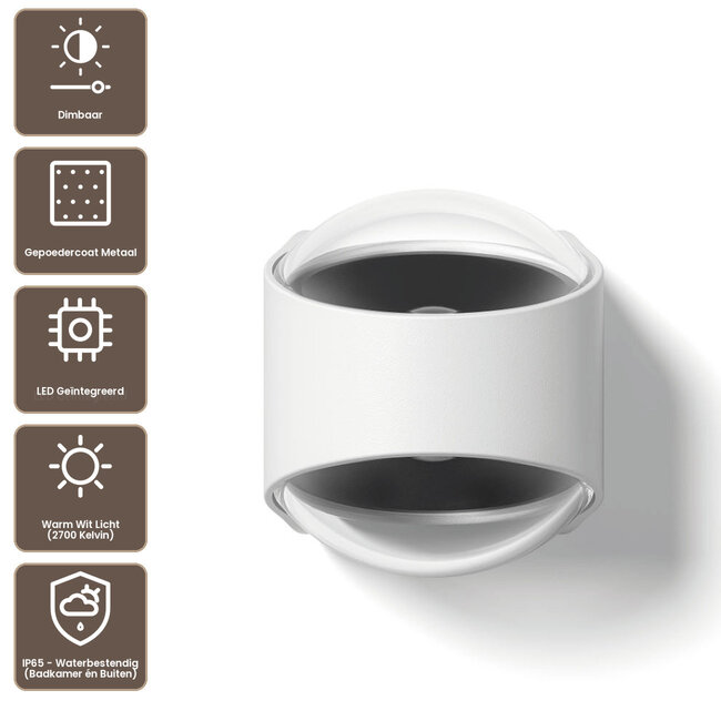 Artdelight Wandlamp London - Wit