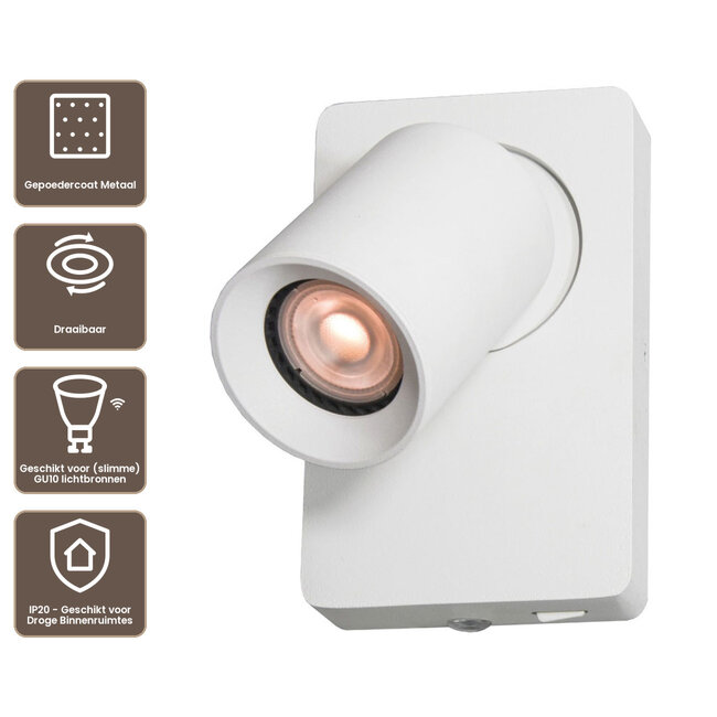 Artdelight Wandlamp Megano - Wit