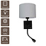 Artdelight Wandlamp Quad USB - Zwart
