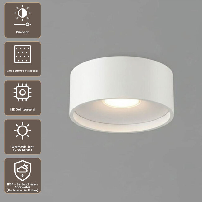 Artdelight Plafondlamp Oran - Wit