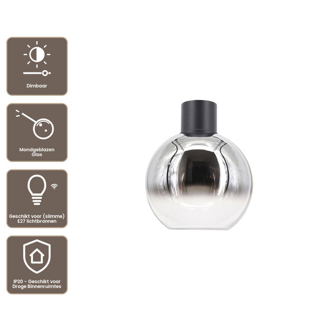 Artdelight Plafondlamp Rosario 20 - Titan