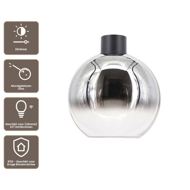 Artdelight Plafondlamp Rosario 30 - Titan