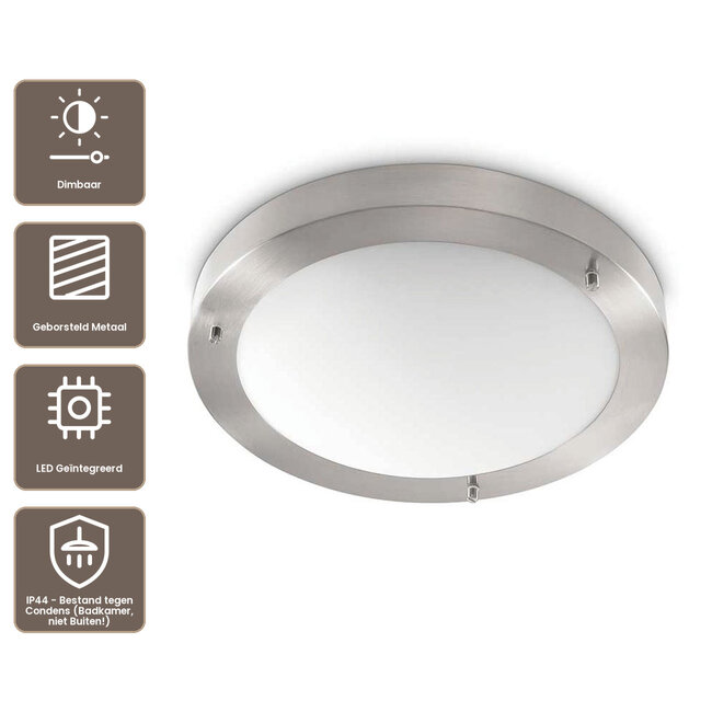 Artdelight Plafondlamp Yuca I Led - Mat Staal