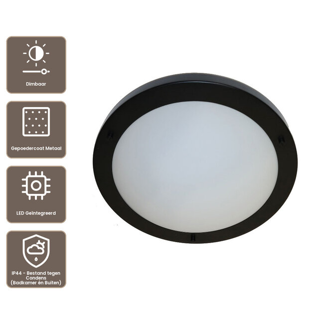 Artdelight Plafondlamp Yuca I Led - Zwart