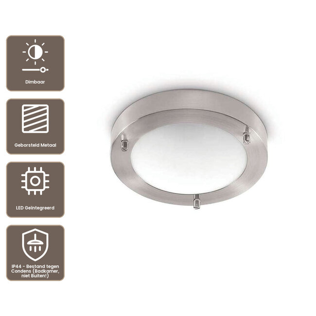Artdelight Plafondlamp Yuca III Led - Mat Staal