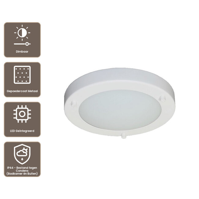Artdelight Plafondlamp Yuca III Led - Wit