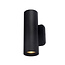 Artdelight Wandlamp Megano 2L - Zwart