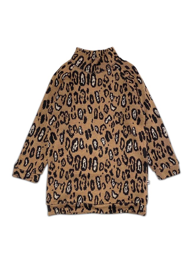 Turtleneck dress Leopard