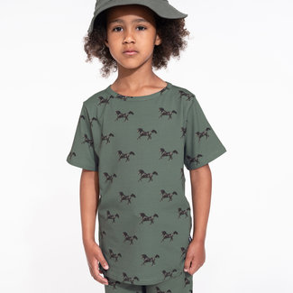 Snurk Amsterdam Tshirt Horse Green