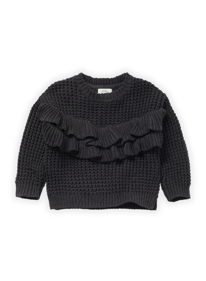 Sweater Ruffle Asphalt