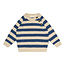 Petit Piao Sweater Knit O Neck Striped Denim Blue Maat 80