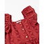 ZIPPY blouse SHort Sleeve Embroidery Dark red
