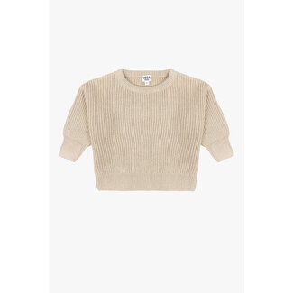 VEGA BASIC Knitted Sweater Speckeld Almond CORDERO