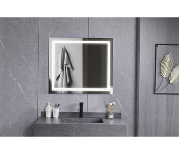 Spiegel 70 x 120 cm frameloos, inbouw led verlichting en anti condens