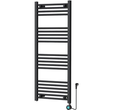 Quality Heating Handdoekradiator Elektrisch met Digitale Thermostaat - Radiator Badkamer - 1200 × 500 mm - Mat zwart - 500 Watt