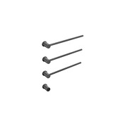 Quality Heating Elektrische handdoek radiator zwart met thermostaat L-SR0003-B