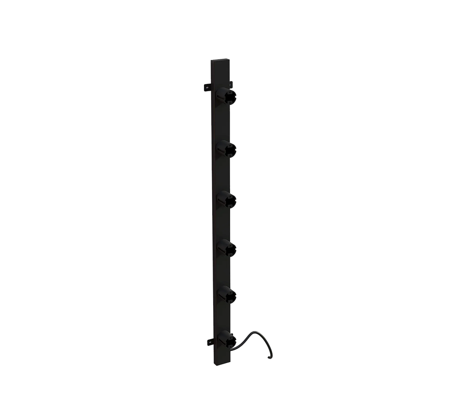 Elektrische handdoek radiator zwart met thermostaat L-SR0005-B