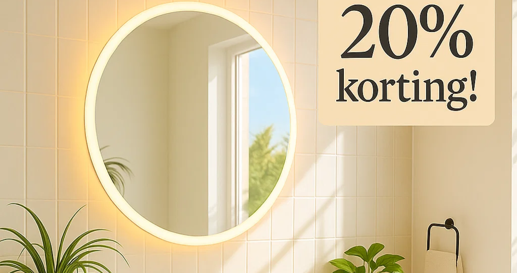 Tijd voor een frisse badkamer? Profiteer van 20% korting tijdens onze Bouwvak-actie!