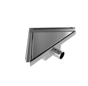 Nurion Hoekdrain douchegoot 20 x 28 x 8 cm RVS