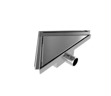 Nurion Hoekdrain 20 x 28 x 8 cm RVS