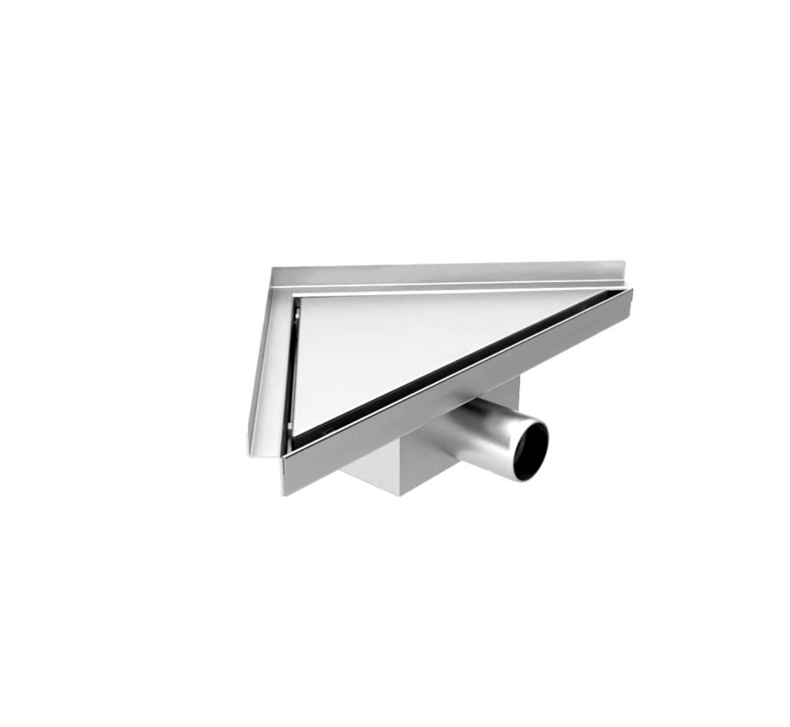 Hoekdrain 20 x 28 x 8 cm RVS