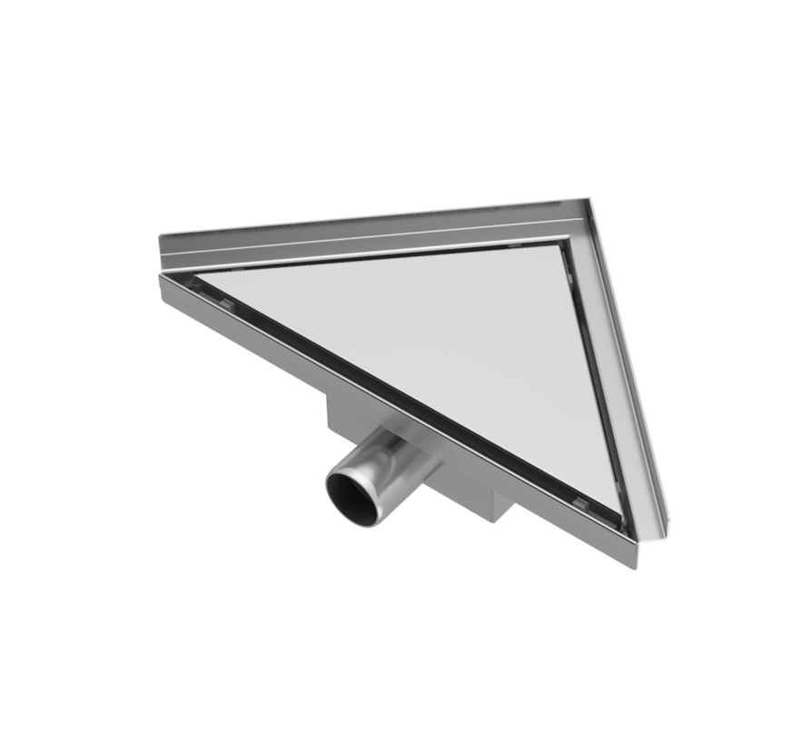 Hoekdrain 20 x 28 x 8 cm RVS