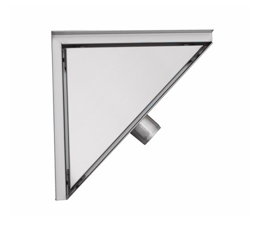 Hoekdrain 20 x 28 x 8 cm RVS