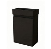 Nurion Nurion Toiletmeubel Milan - mat zwarte basin en zwart houden kast - 45 x 22,5 x 65 cm