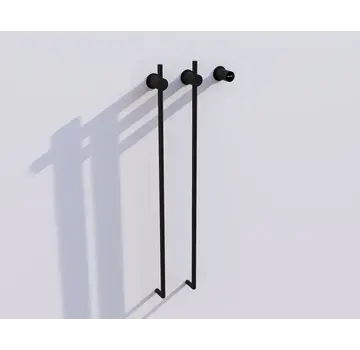 Quality Heating Elektrische handdoek radiator zwart met thermostaat L-SR0200-B