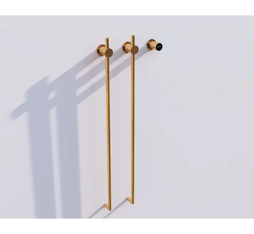 Elektrische handdoek radiator gold met thermostaat L-SR0200-T