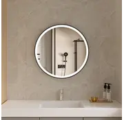 Bella Mirror Smart spiegel rond 60 cm zwart frame met led verlichting, anti-condens en wifi