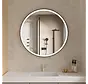 Smart spiegel rond 80cm zwart frame met led verlichting, anti-condens en wifi
