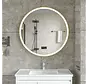 Smart spiegel rond 80cm gouden frame met led verlichting, anti-condens en wifi