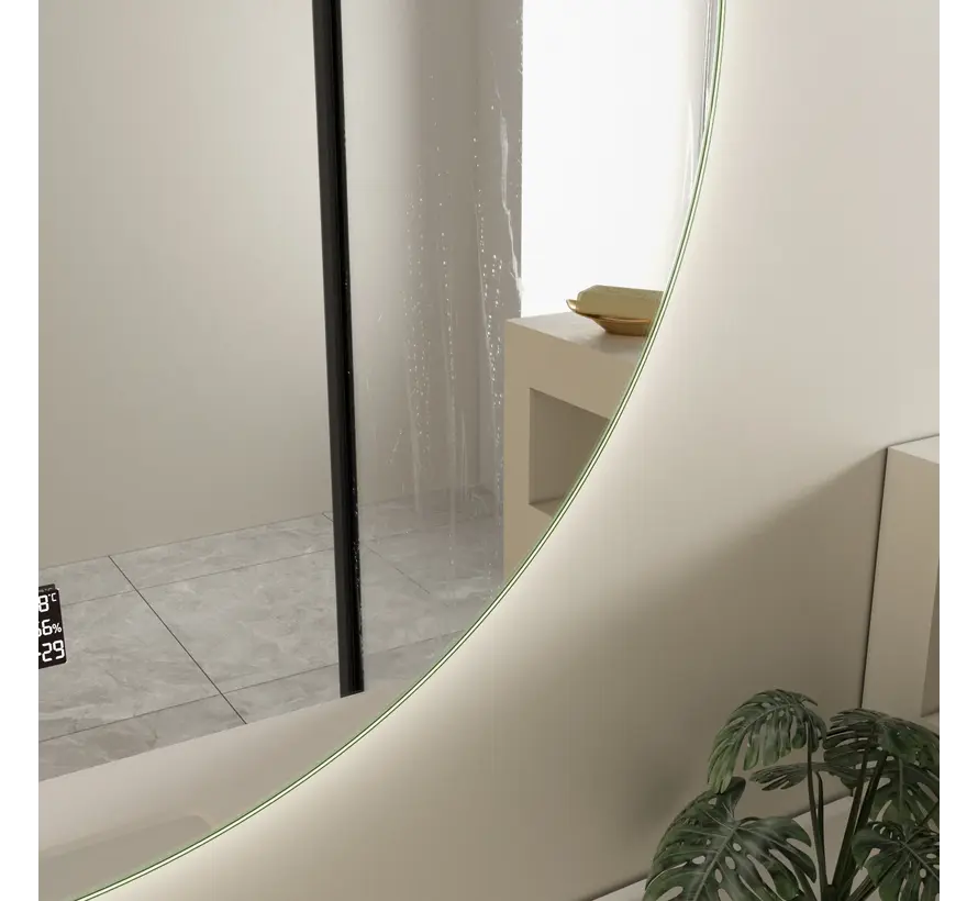 Smart spiegel rond 80cm frameloos met led verlichting, anti-condens en wifi
