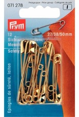 Prym - veiligheidsspelden messing 27/38/50mm - 071 278 Prym - veiligheidsspelden messing 27/38/50mm - 071 278