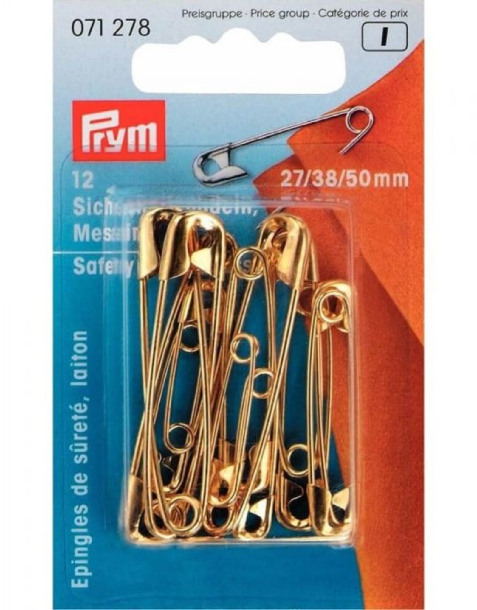 Prym - veiligheidsspelden messing 27/38/50mm - 071 278