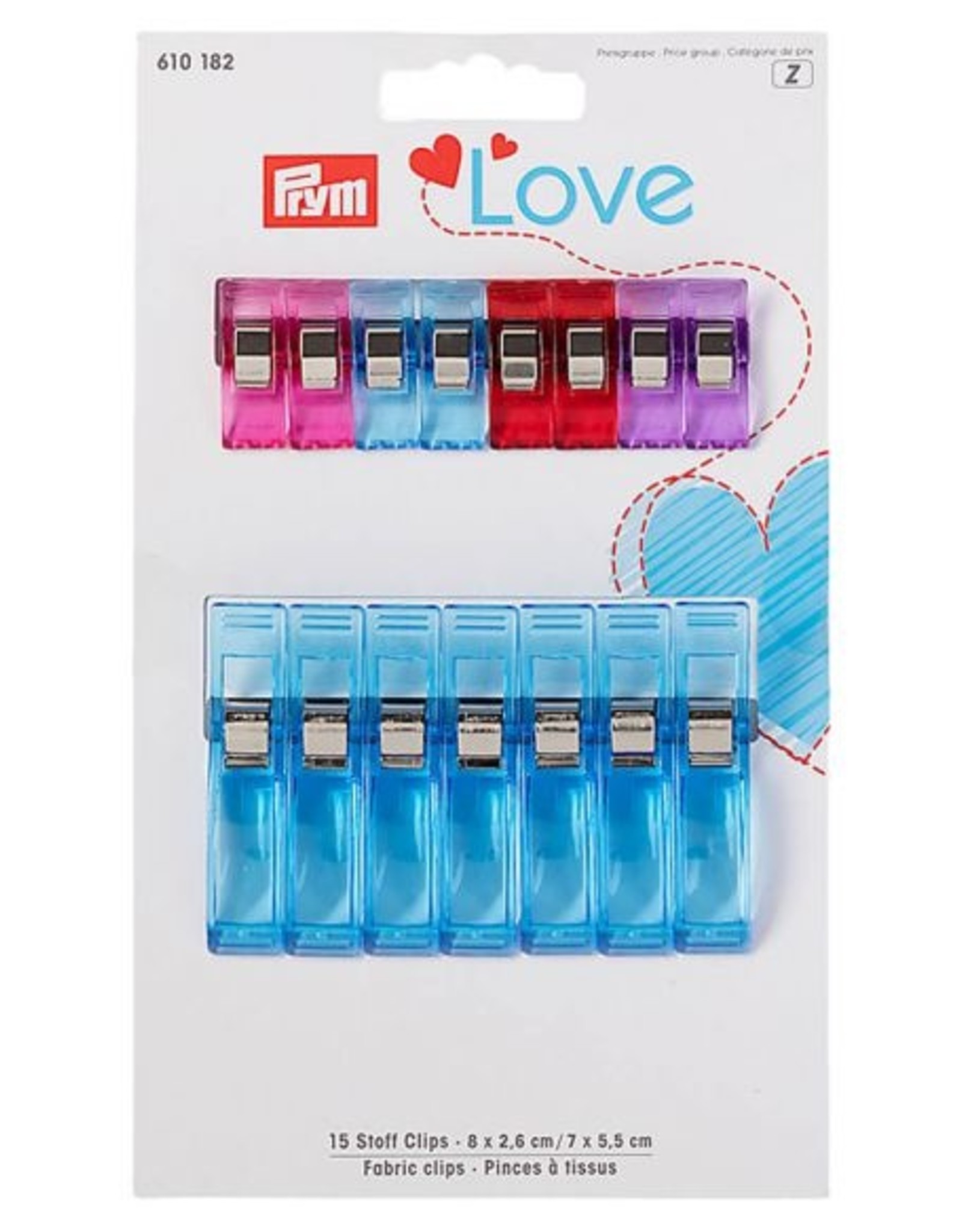 Prym - Love stof clips 8 x 2.6cm / 7x 5.5cm - 610 182