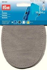 Prym -  patches suedeimitatie 10x14cm grijs - 929 381