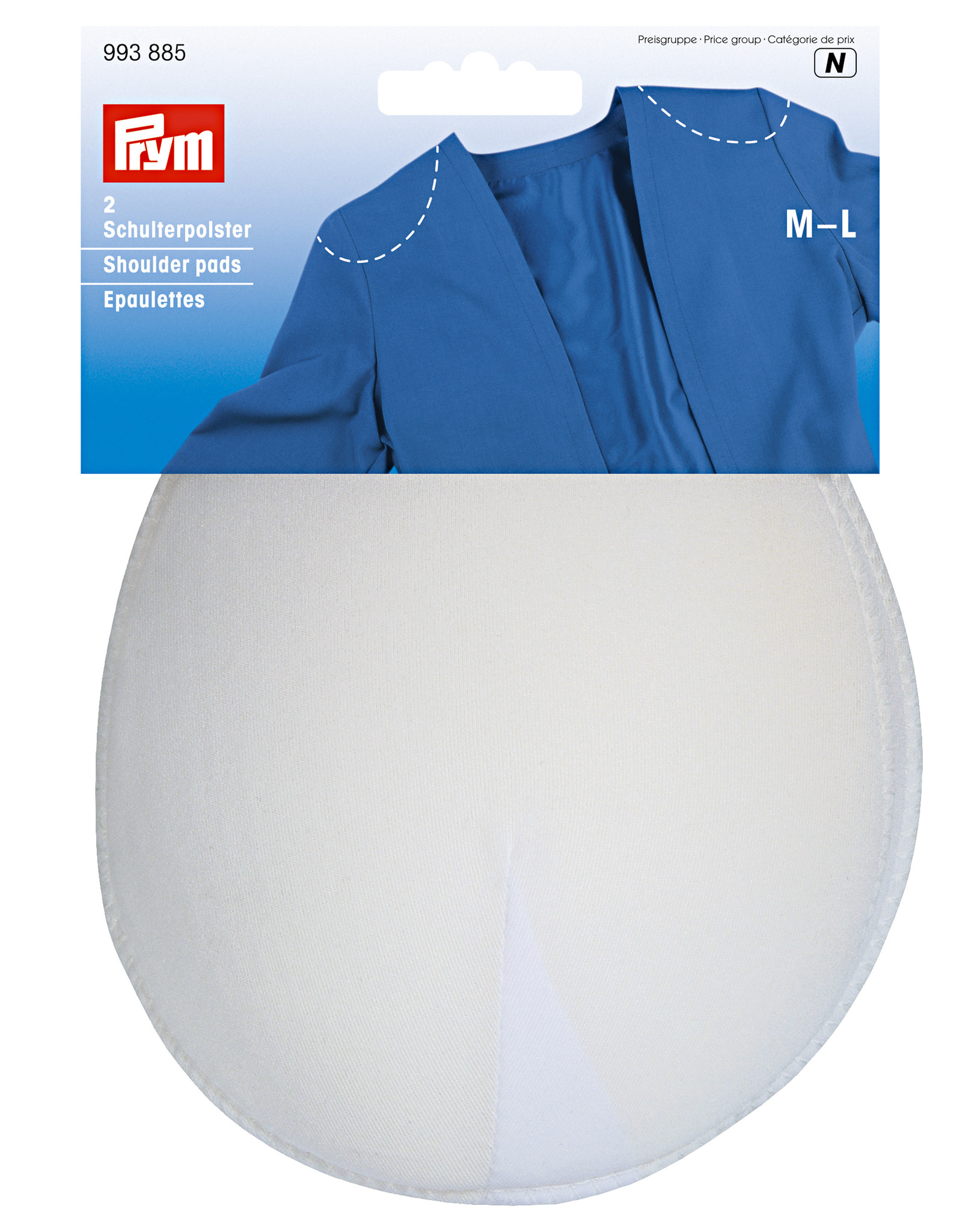Prym -  schoudervullingen M-L wit - 993 885