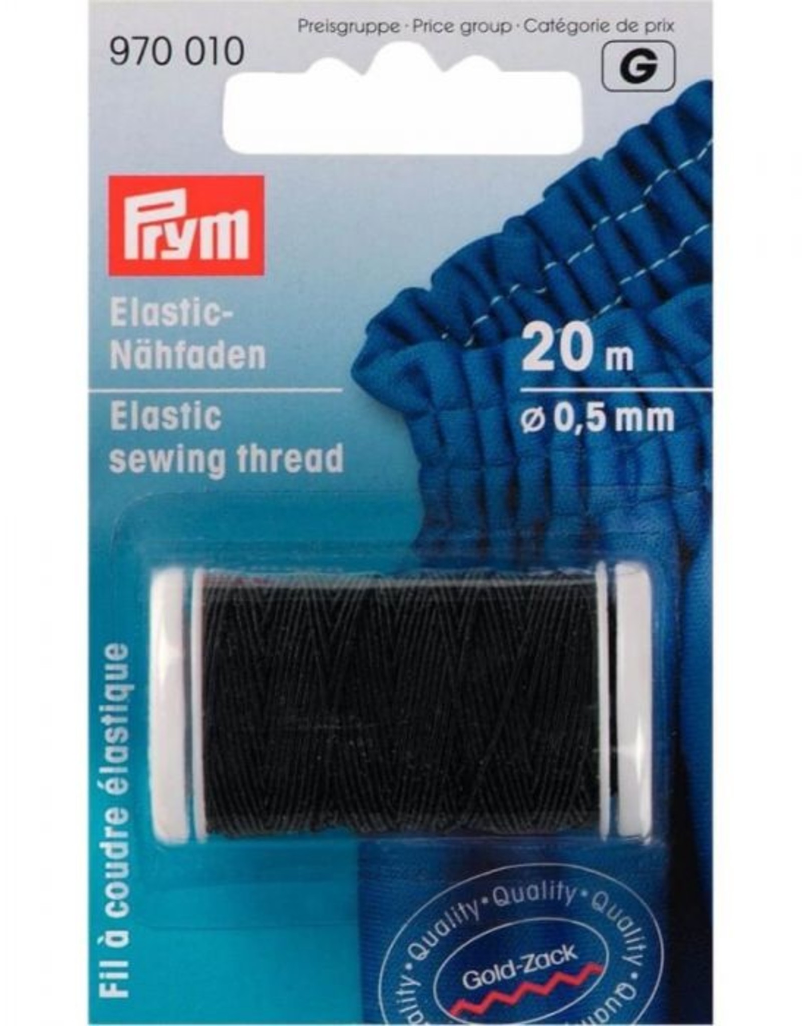 Prym - elastisch naaigaren zwart - 970 010