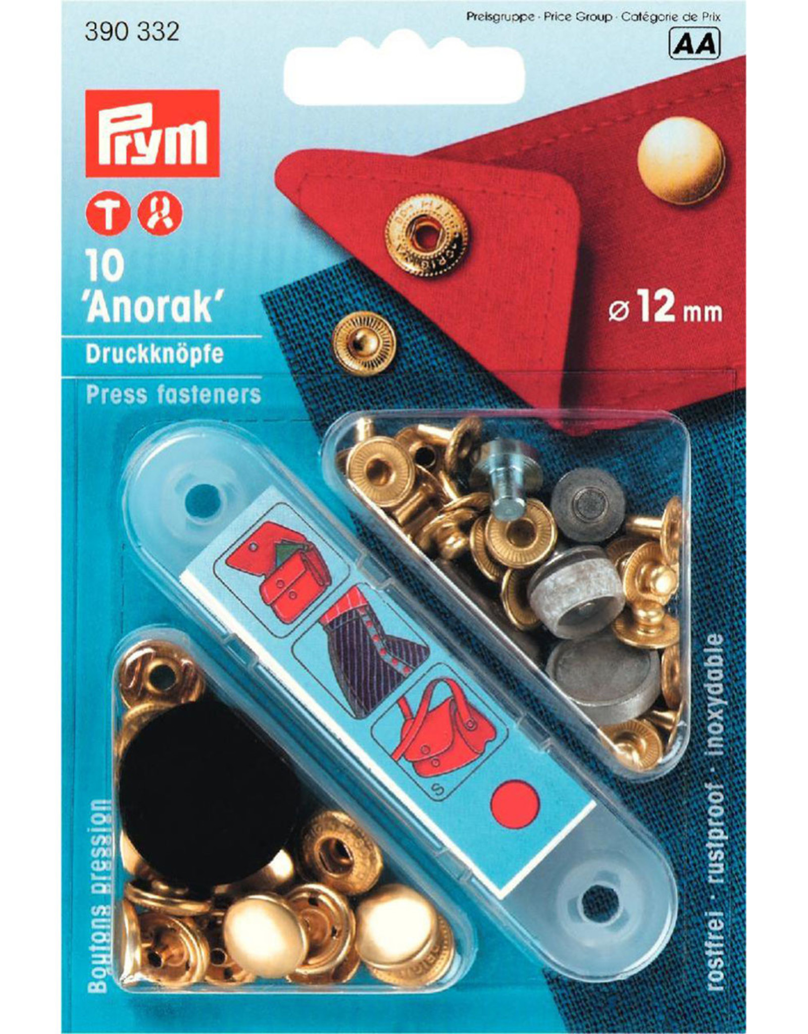 Prym - Naaivrije drukknopen Goud 12mm - 390 332