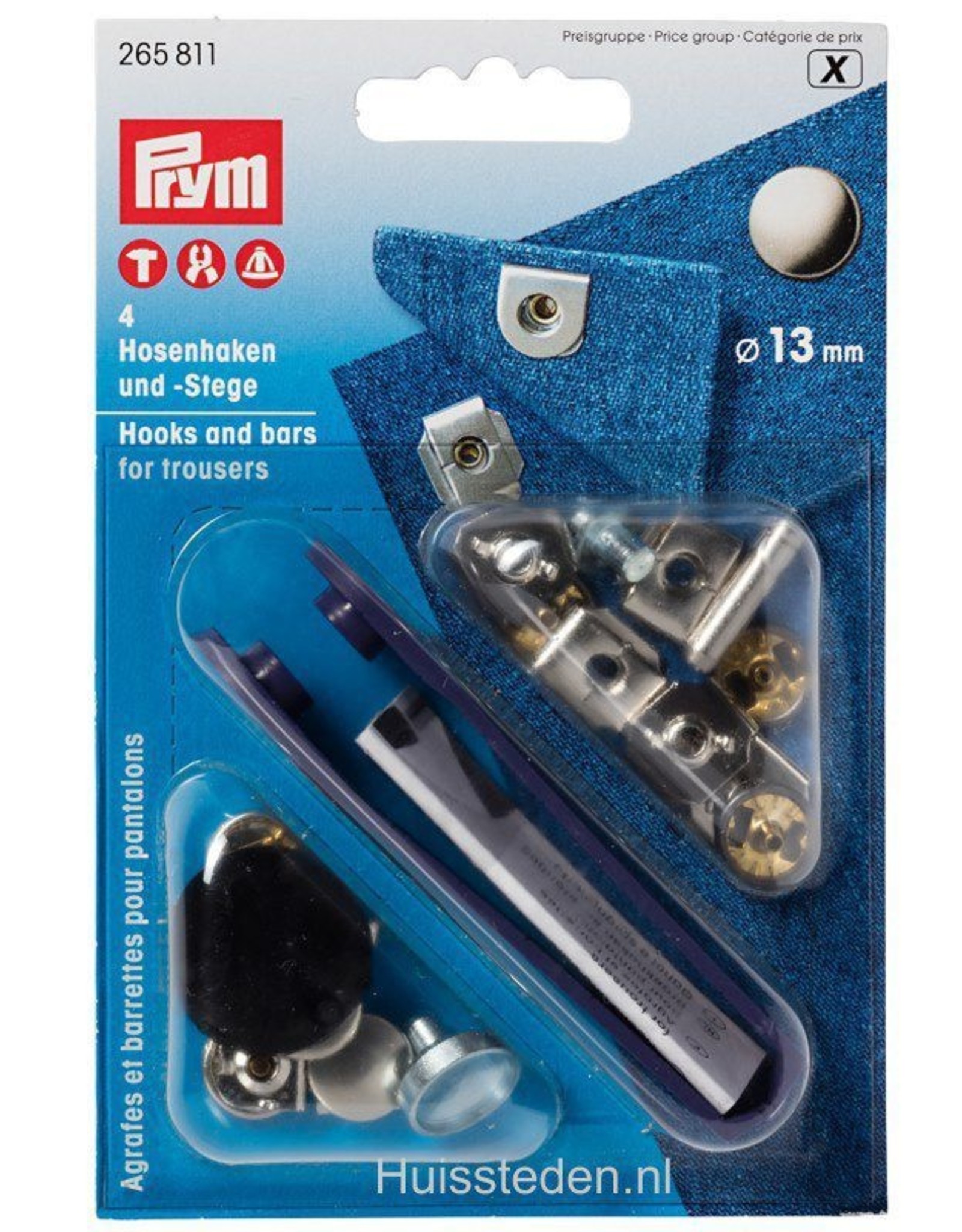 Prym - Broekhaken Kap 4x zwart - 265 811
