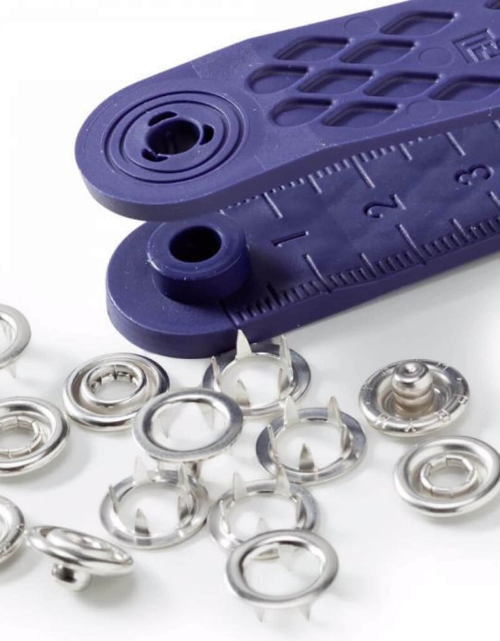 Prym - Naaivrije drukknopen open zilver - 390 107