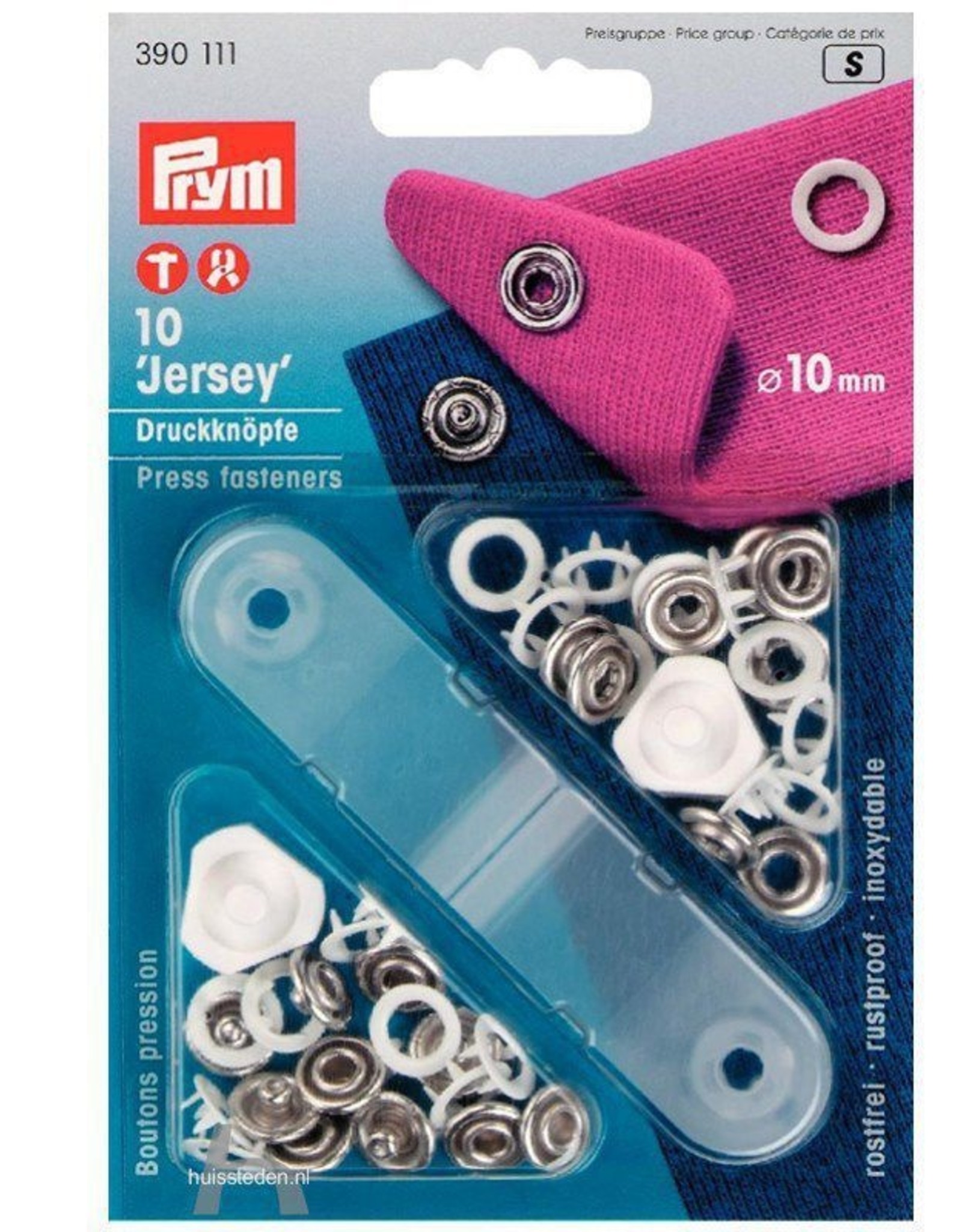 Prym - Naaivrije drukknopen open wit - 390 111