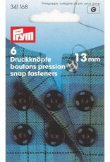 Prym Prym - aannaaidrukkers Zwart 13mm  - 341 168