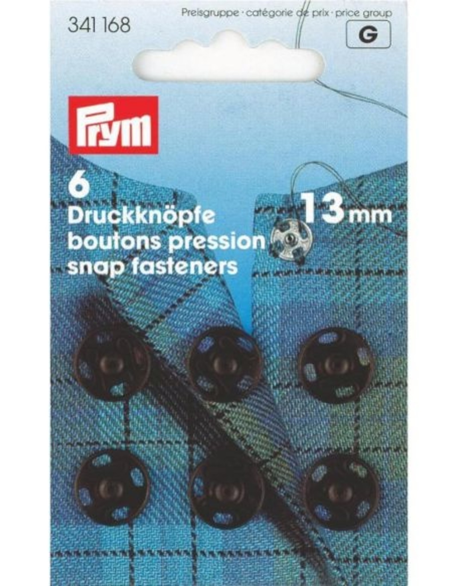Prym - aannaaidrukkers Zwart 13mm  - 341 168