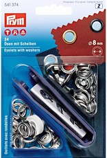 Prym - Ring+Schijf 8mm zilver - 541 374 Prym - Ring+Schijf 8mm zilver - 541 374